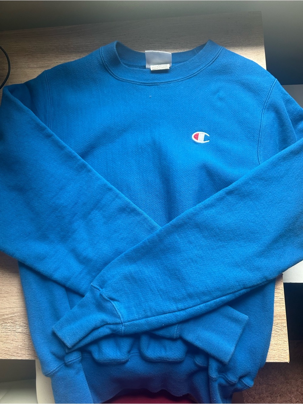 Champion Bright Blue Reverse Weave Crewneck